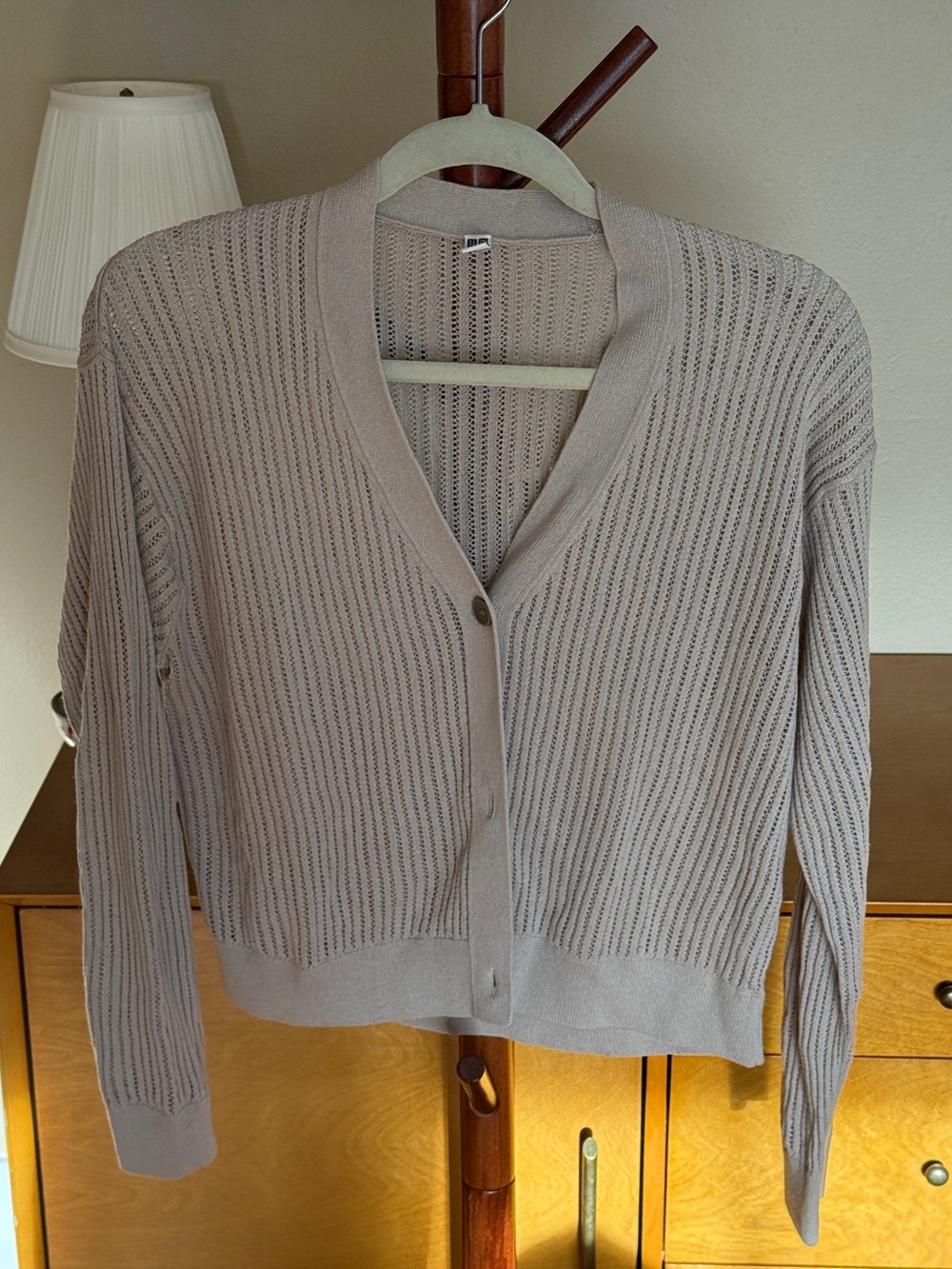 Uniqlo Lightweight Taupe/Grey Cardigan - L